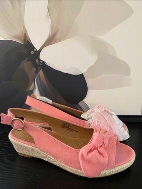 Comfortview Zanea Salmon Rose Jute Espadrilles
